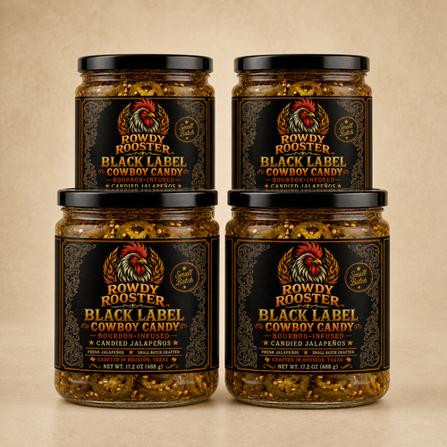 Black Label Cowboy Candy - 4 Jar StockPile Bundle